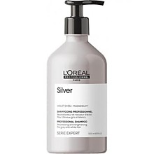 Шампунь Serie Expert Silver для нейтрализации желтизны осветленных и седых волос, 500 мл
