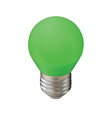 Ecola globe   LED color  2,0W G45 220V E27 Green шар Зеленый матовая колба 70x45