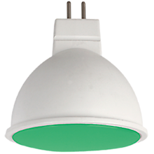Ecola MR16   LED color  7,0W  220V GU5.3 Green Зеленый матовая 47х50