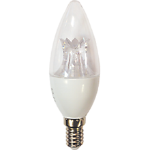 Ecola candle   LED Premium  8,0W 220V  E14 6000K прозрачная свеча  с линзой (композит) 105x37