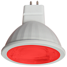 Ecola MR16   LED color  9,0W  220V GU5.3 Red Красный (насыщенный цвет) прозрачная 47x50