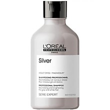 Шампунь Serie Expert Silver для нейтрализации желтизны осветленных и седых волос, 300 мл